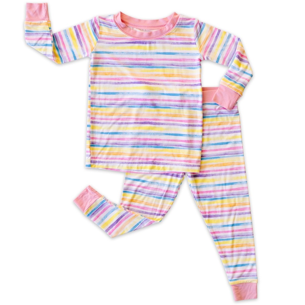 LITTLE SLEEPIES SUNRISE STRIPE LONGSLEEVE SET